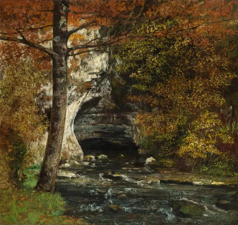 Gruta da floresta - Gustave Courbet