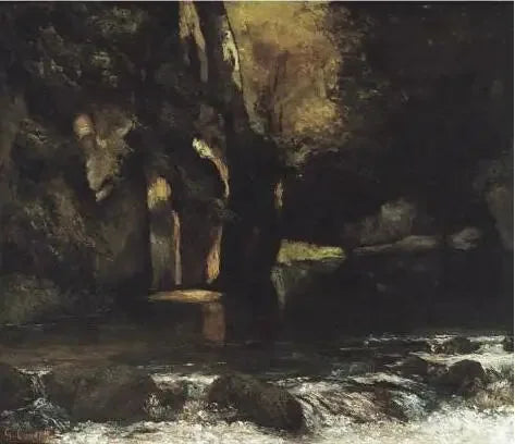 Gruta do Poço Negro - Gustave Courbet
