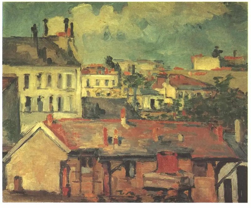 Grupo de casas – Os Telhados - Paul Cézanne