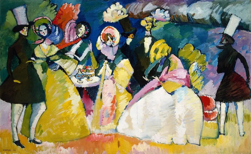 Grupo em crinolinas - Vassily Kandinsky