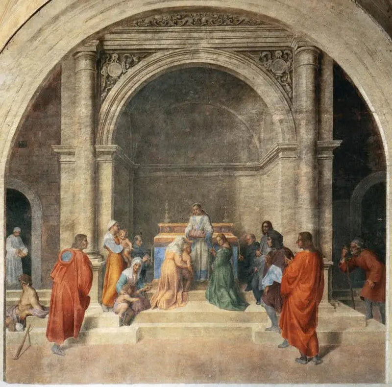 Cura milagrosa pelas relíquias de Filippo Benizzi - Andrea del Sarto