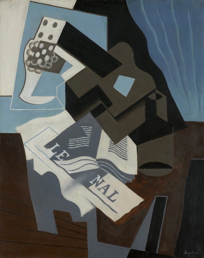 Guitarra, livro e jornal - Juan Gris
