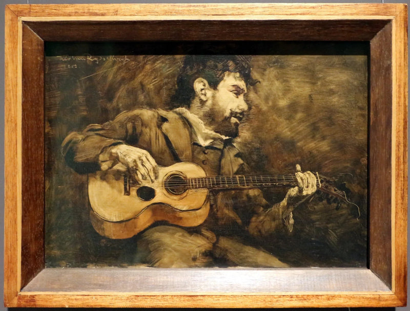 Guitarista - Retrato do pintor espanhol Darío de Regoyos - Théo van Rysselberghe