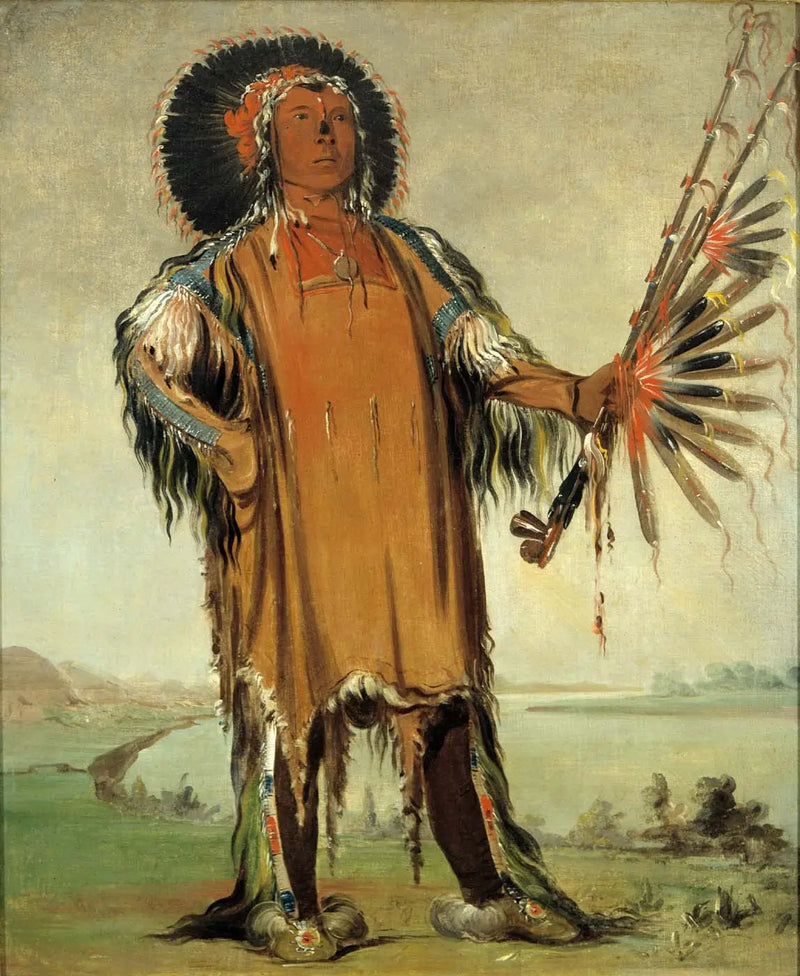 Ha-na-tá-nu-maúk, chefe dos lobos, chefe supremo da tribo - George Catlin