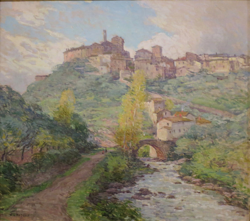 Habitações na encosta da colina, Pelago, Itália - Willard Metcalf