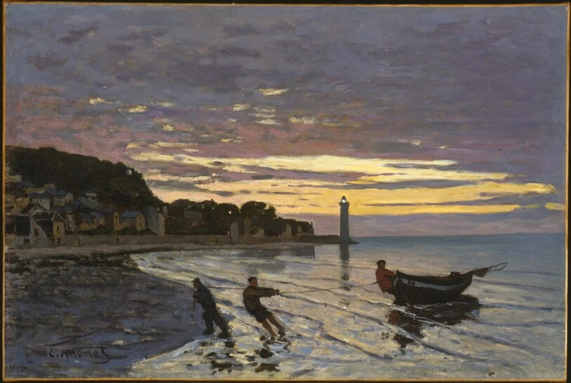 A saudar um barco em Honfleur W37 - Claude Monet