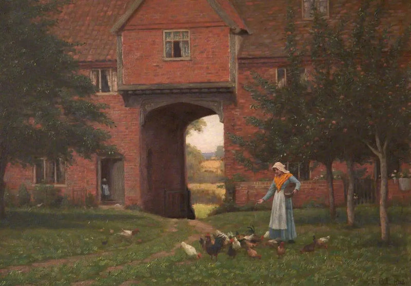 Hales Old Hall, Hales Green, perto de Norwich, Norfolk - Edmund Blair Leighton