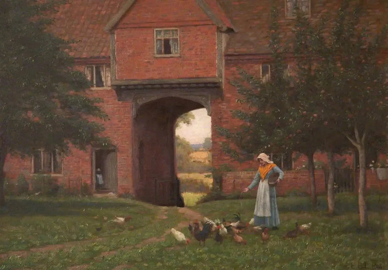 Hales Old Hall, Hales Green, perto de Norwich, Norfolk - Edmund Blair Leighton