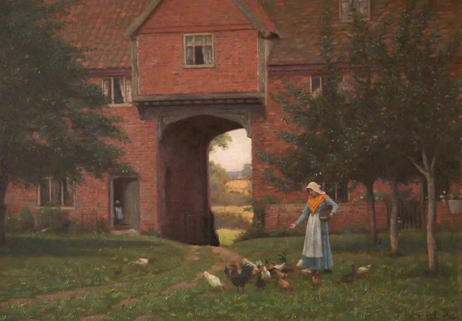 Hales Old Hall, Hales Green, perto de Norwich, Norfolk - Edmund Blair Leighton