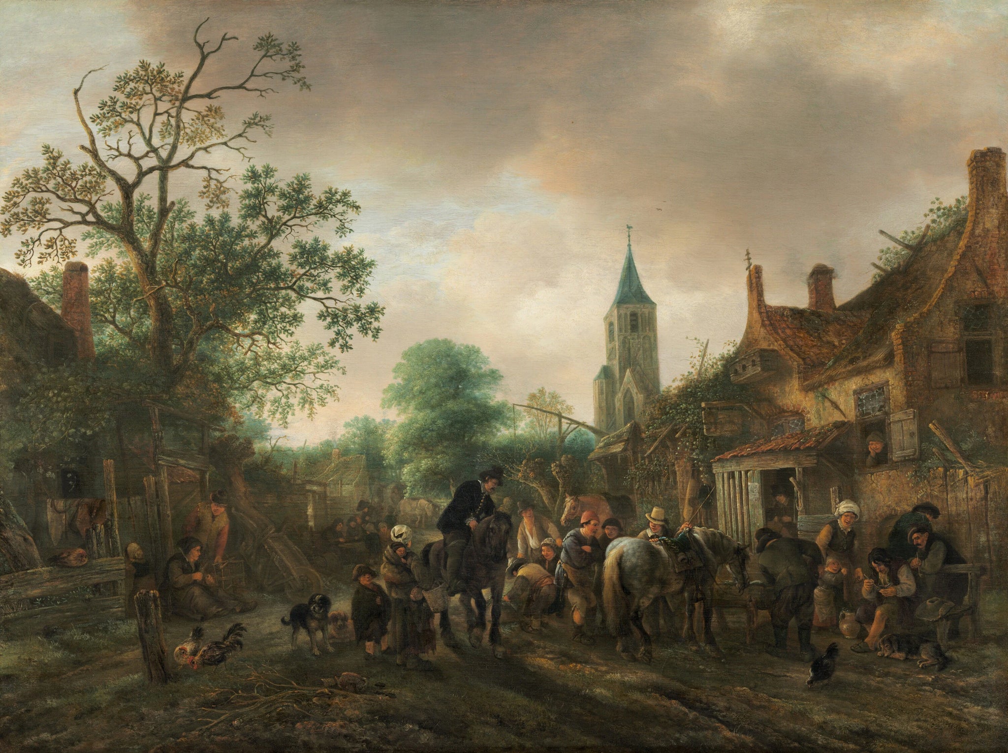 La halte à l'auberge - Isack van Ostade