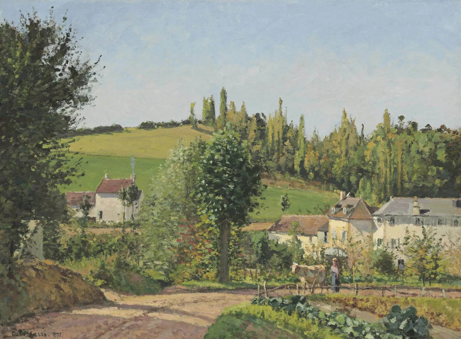 Hameau nos arredores de Pontoise - Camille Pissarro