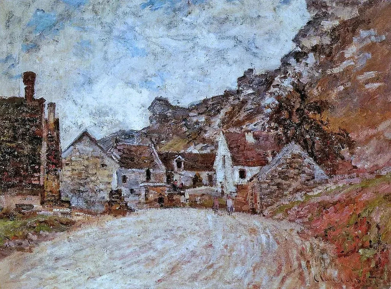 O Hamlet de Chantemesle ao pé da rocha W588 - Claude Monet