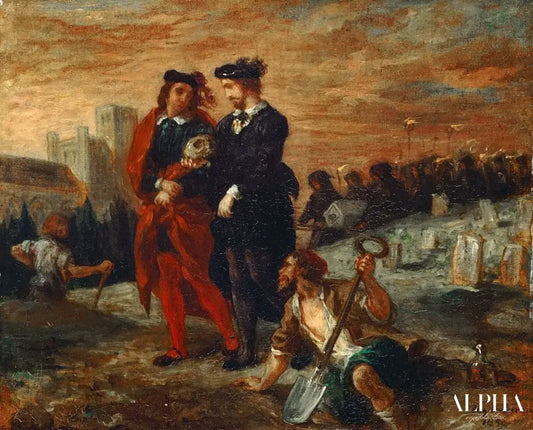 Hamlet et Horace sur le cimetière - Eugène Delacroix - Reproductions de tableaux et peintures haut de gamme