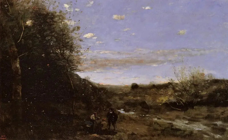 Hamlet e o sepultador - Jean-Baptiste Camille Corot