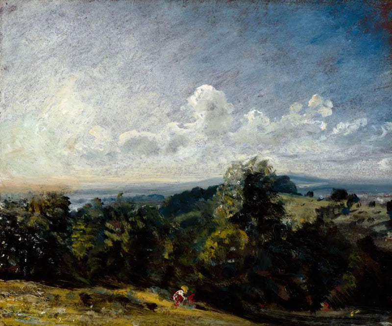 Hampstead Heath, vista para o oeste em direção a Harrow I - John Constable
