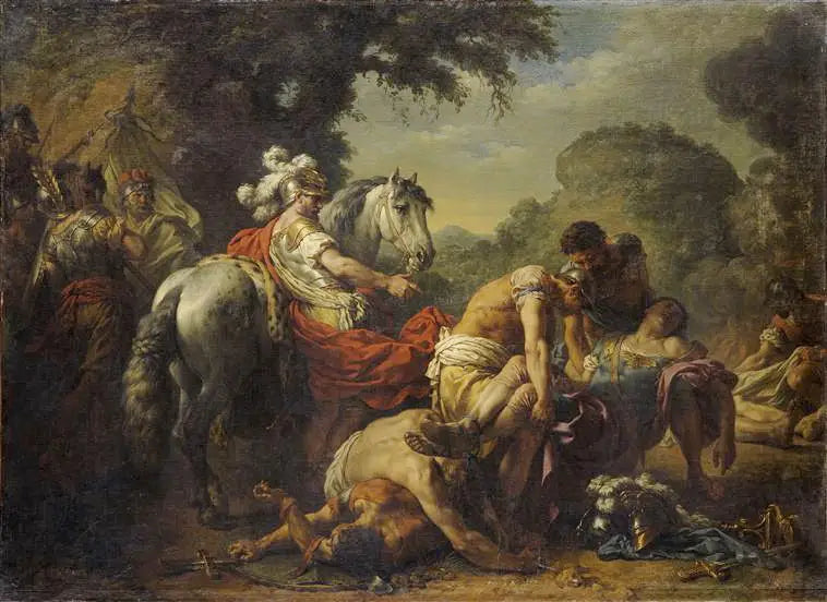 Hannibal encontrando o corpo de Marcellus - Louis Jean François Lagrenée