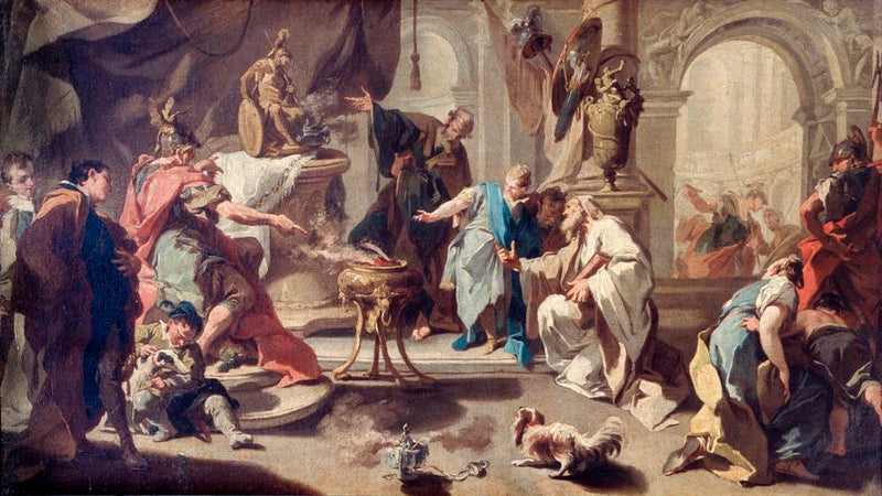 Hannibal jura se vingar dos Romanos - Giovanni Battista Pittoni