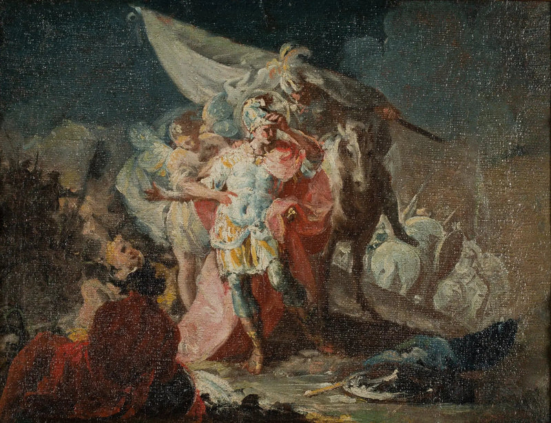 Aníbal, o Conquistador, observando a Itália pela primeira vez desde os Alpes (esboço) - Francisco de Goya