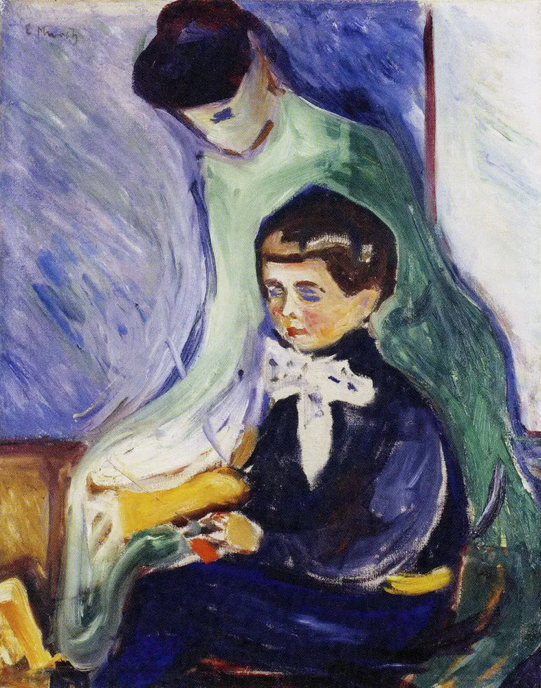 Hans Herbert Esche e sua babá - Edvard Munch