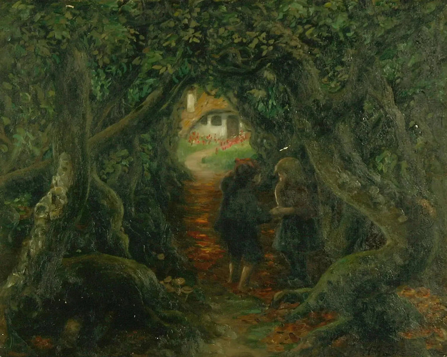 João e Maria na casa da bruxa. - H. A. Brendekilde