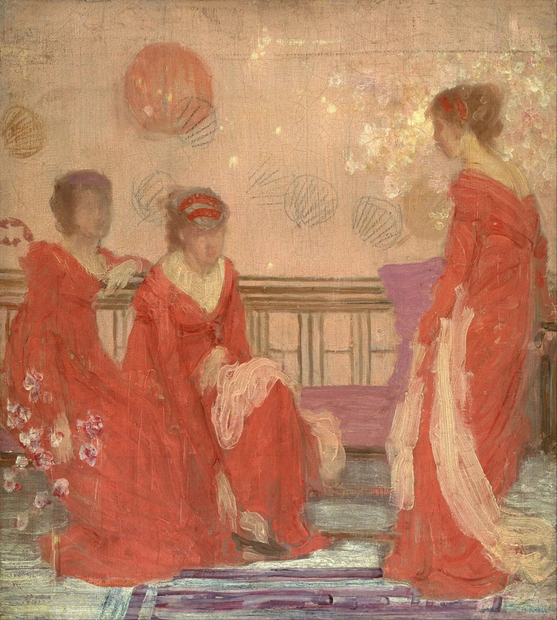 Harmonia em cor de pele e vermelho - James Abbott McNeill Whistler