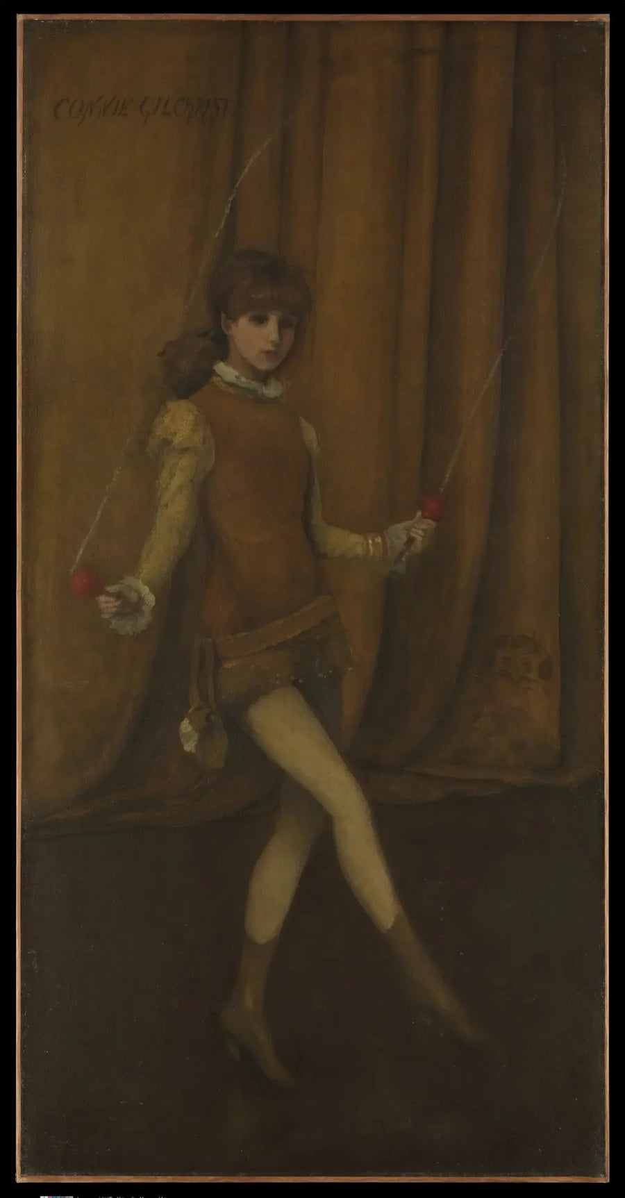 Harmonia em amarelo e ouro: A menina em ouro — Connie Gilchrist - James Abbott McNeill Whistler
