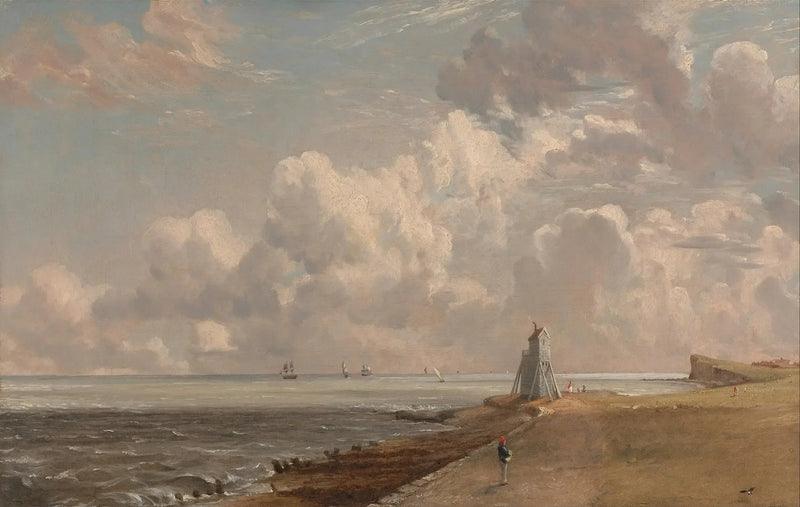 Harwich: o farol baixo e Beacon Hill - John Constable