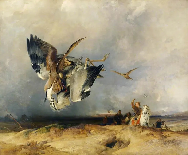 Hawking nos tempos antigos - Edwin Henry Landseer
