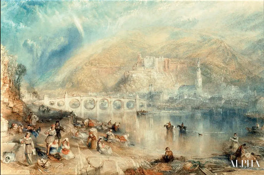 Heidelberg avec l’arc en ciel - William Turner - Reproductions de tableaux et peintures haut de gamme