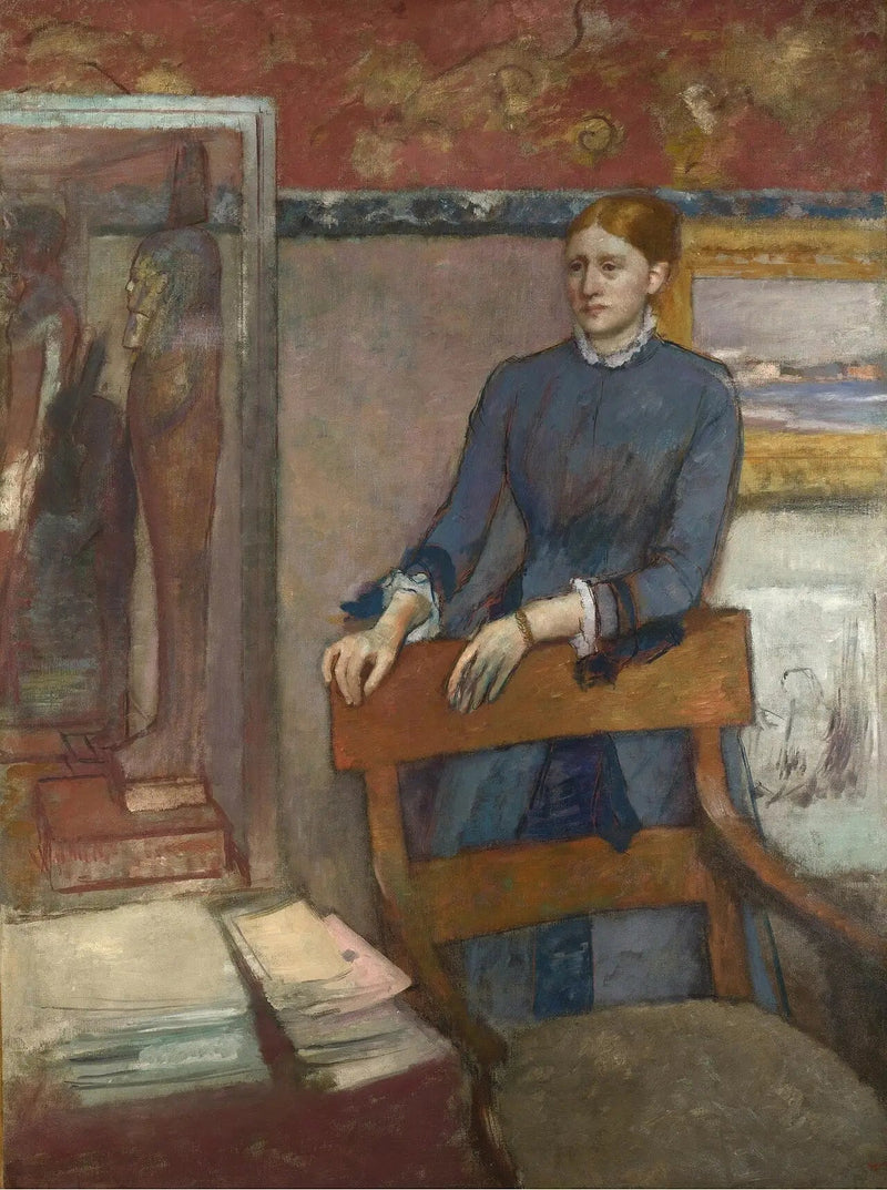 Hélène Rouart no escritório de seu pai - Edgar Degas