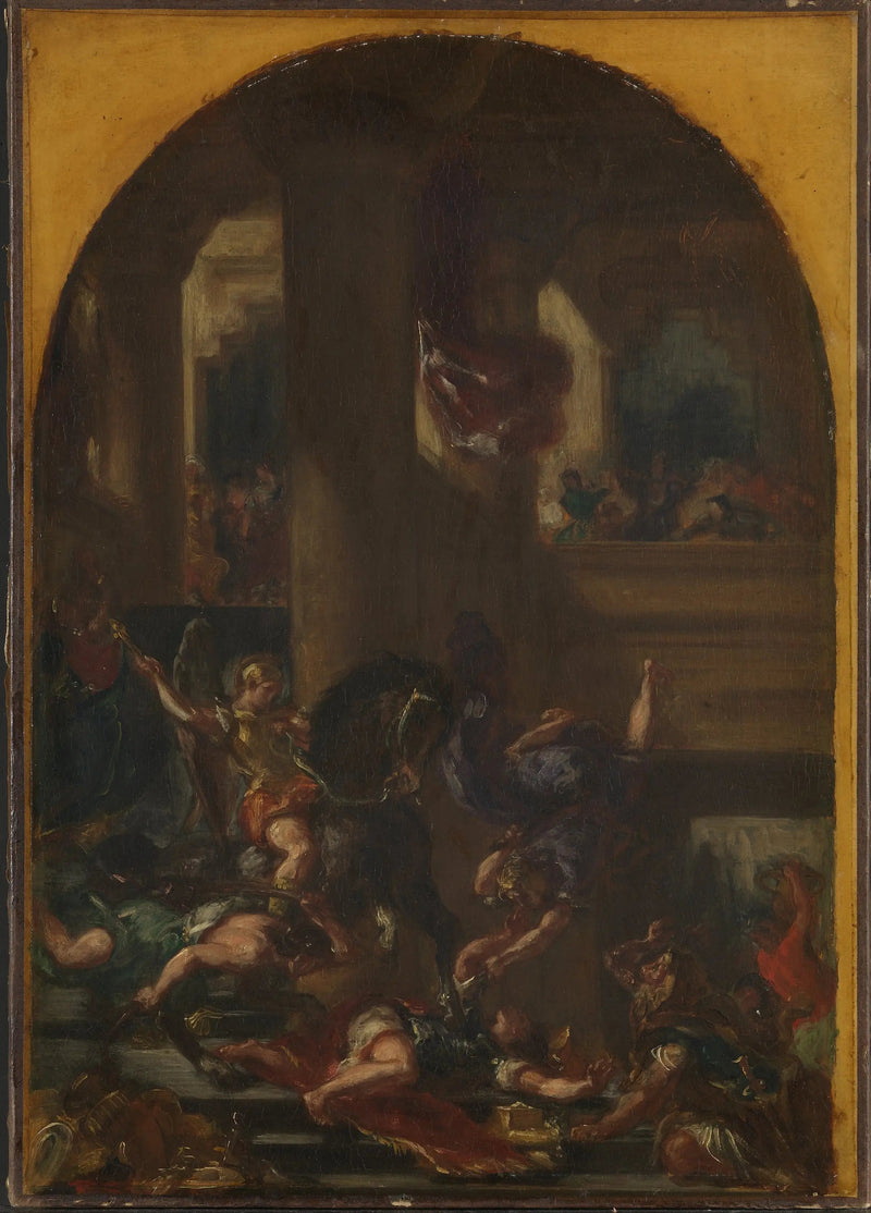 Héliodore expulso do templo - Eugène Delacroix
