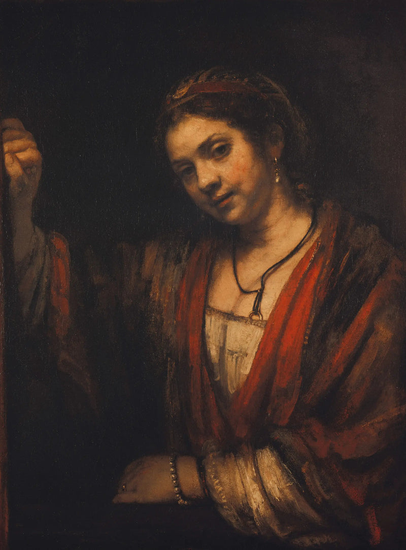 Hendrickje Stoffels em uma porta - Rembrandt