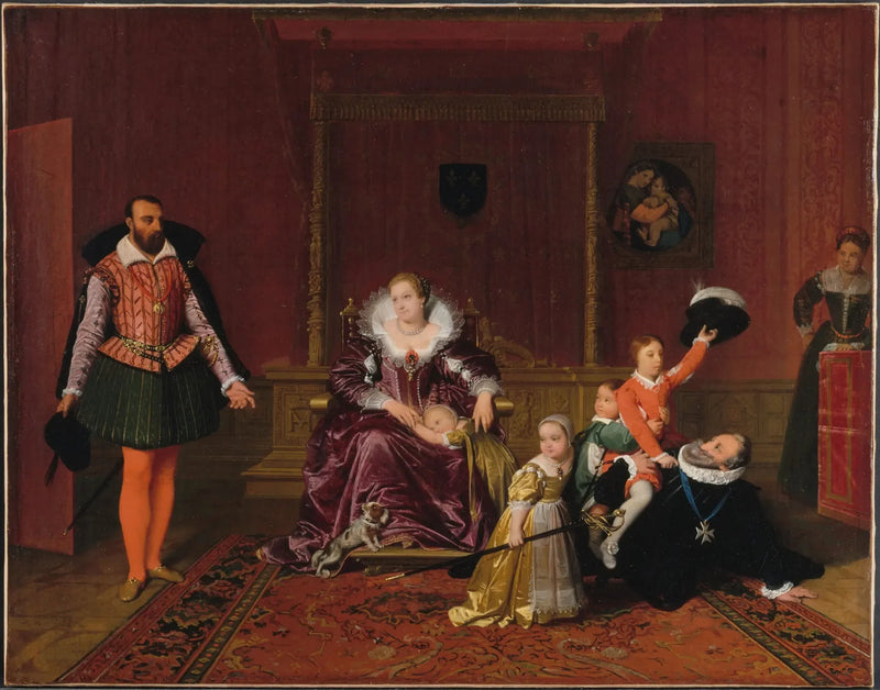 Henrique IV recebendo o embaixador da Espanha - Jean-Auguste-Dominique Ingres