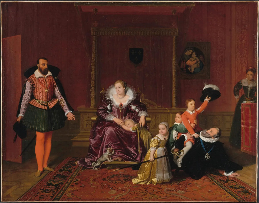Henrique IV recebendo o embaixador da Espanha - Jean-Auguste-Dominique Ingres