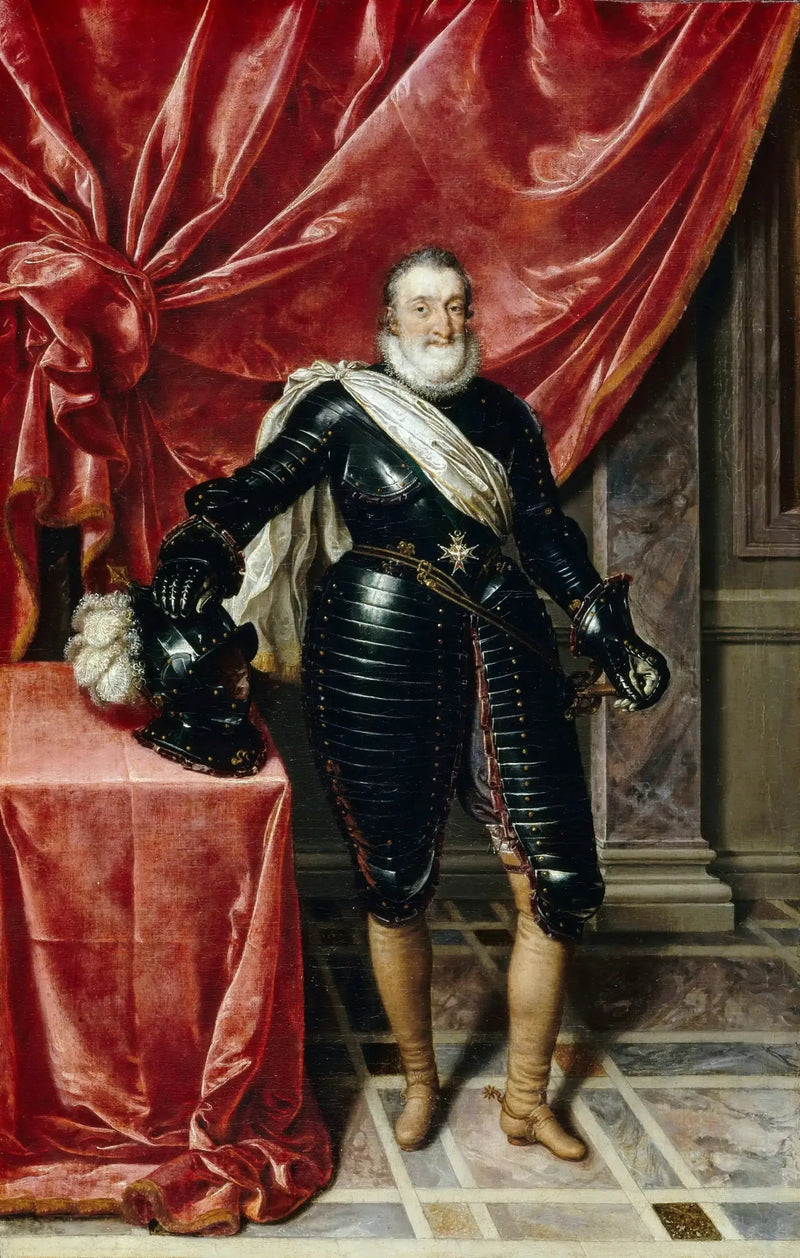 Henrique IV, rei da França, em armadura - Frans Pourbus, o Jovem