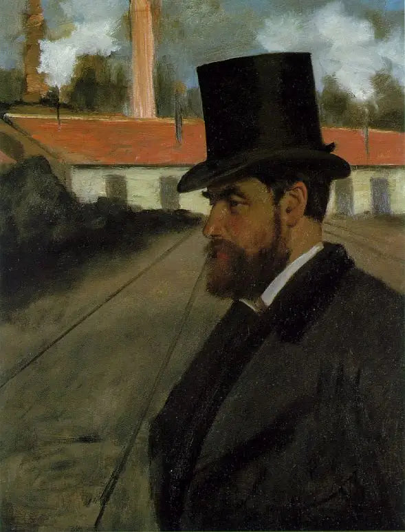 Henri Rouart diante de sua fábrica - Edgar Degas