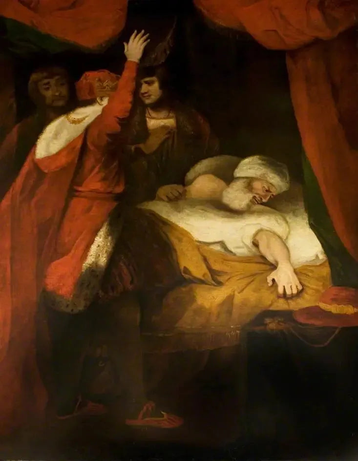 Henri VI, segunda parte, ato III, cena 3, a morte do cardeal Beaufort (da série Boydell) - Joshua Reynolds