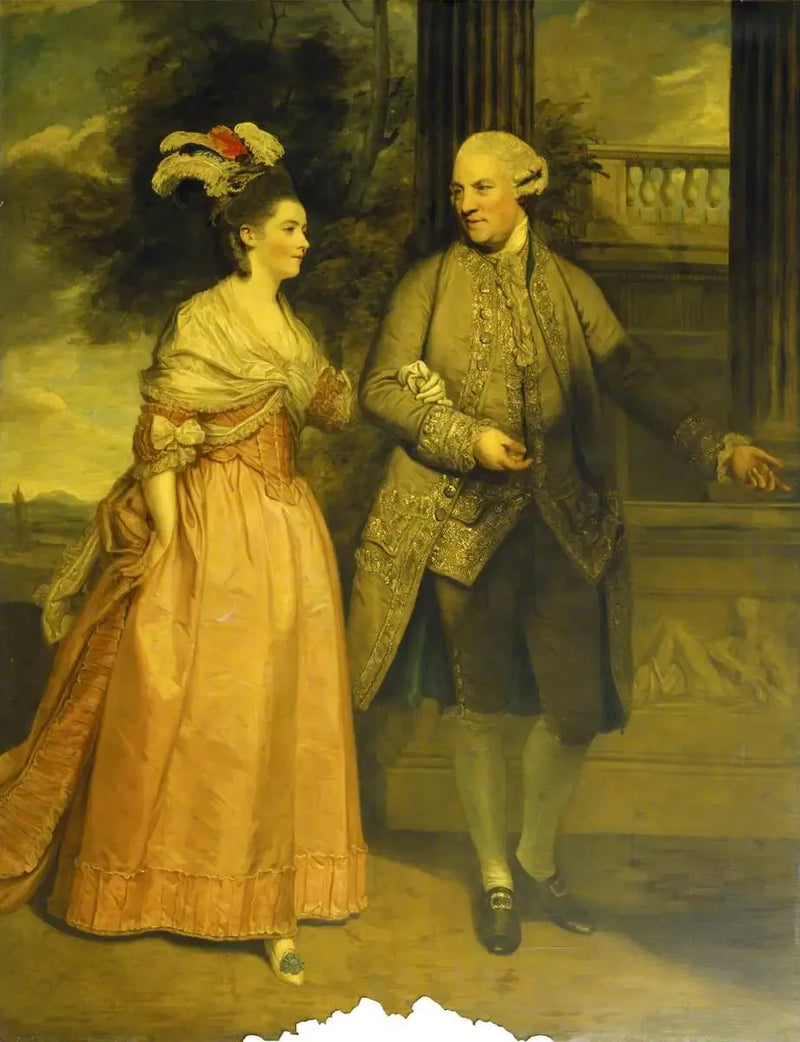 Henry Loftus, 1º conde de Ely (1709-1783) e sua esposa Frances Monroe, condessa de Ely (falecida em 1821) - Joshua Reynolds