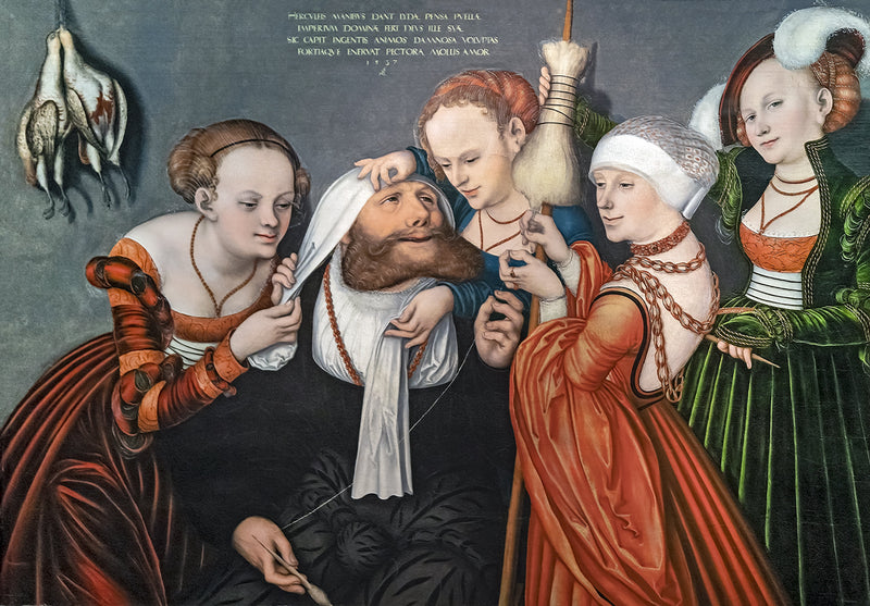 Hércules na corte de Omfale - Lucas Cranach, o Velho