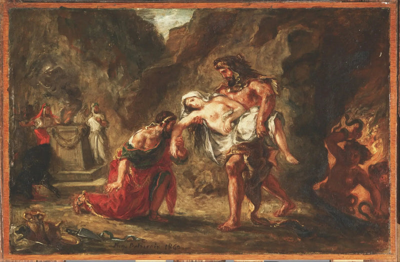 Hércules e Alceste - Eugène Delacroix