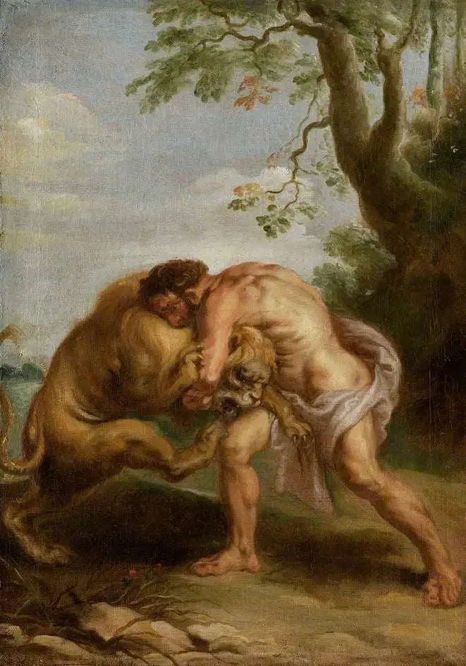 Hércules e o leão de Nemeia - Peter Paul Rubens