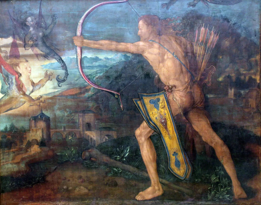 Hércules matando os pássaros do lago Estinfale - Albrecht Dürer