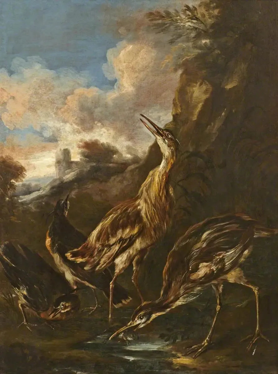 Hérons et vanneaux - Melchior de Hondecoeter image 1 reproduction d’œuvre d’art à l’huile