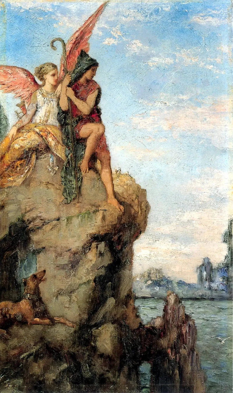 Hesíodo e a Musa - Gustave Moreau