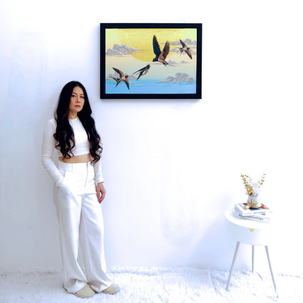 Swallow in the Sky - Thanatchapong | 70 X 50 cm Reproductions de tableaux à la peinture à l’huile