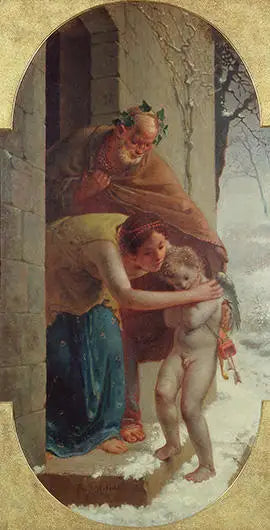 Inverno (Cupido congelado) - Jean-François Millet