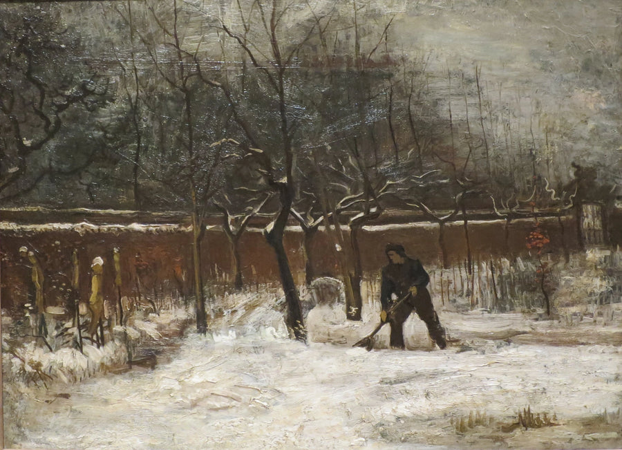 Inverno (O jardim do presbitério sob a neve) - Vincent van Gogh