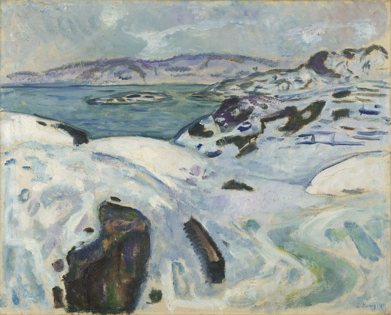 Inverno na costa - Edvard Munch