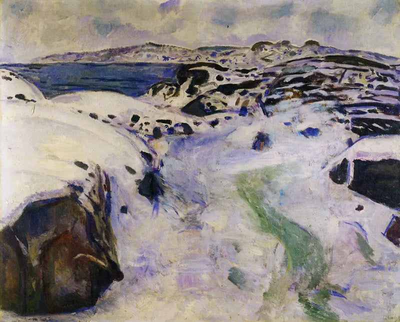 Inverno na costa - Edvard Munch