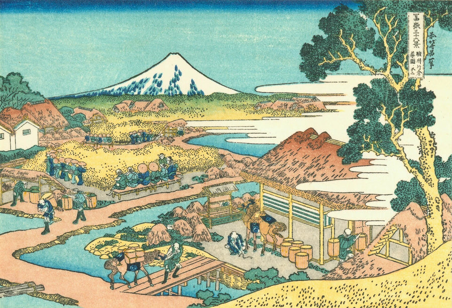 Fuji da plantação de chá Katakura - Katsushika Hokusai